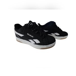 Reebok Brusk Kids Pre School Athletic Shoes Black White Size 13